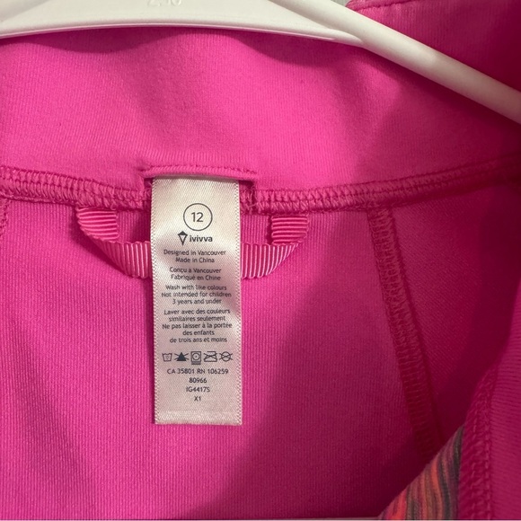 Ivivva by Lululemon Pink Activewear Sweat Shirt Size 12 - Picture 7 of 8